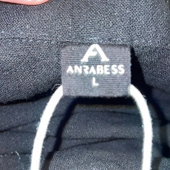 Anrabess Black Linen Blend Romper/Jumpsuit. Wide Leg w waist tie belt.  Large. - Picture 12 of 14